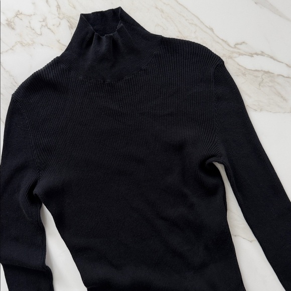 NWT BALENCIAGA Ribbed-knit turtleneck maxi dress Black Size Medium Authentic - Picture 6 of 16